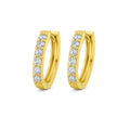 Kolczyki Pave Huggie | Złote