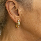 Vintage Złoto-Diamentowe Kolczyki