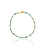 Bransoletka z naturalnego turkusu | Złoto