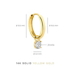 Zestaw kolczyków z kamieniem Larmes de Lune | Złoto