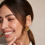 Wyraziste kolczyki z przeplotem | Złoto